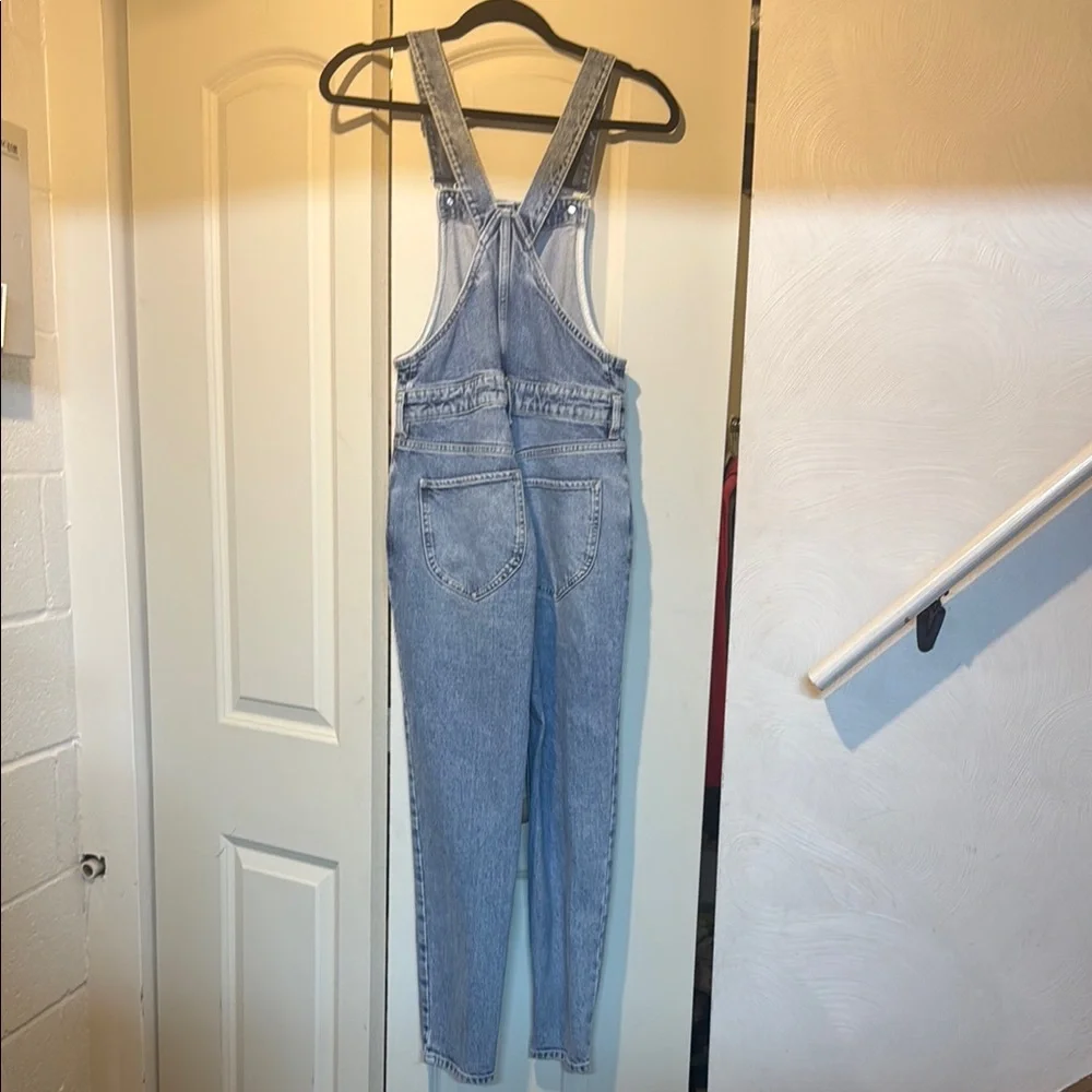 Free People Blue Denim Overalls with Tapered Legs - Picture 7 of 7